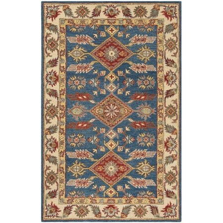 Safavieh 2 ft. 3 in. x 8 ft. Antiquity Hand Tufted Area RugBlue & Red AT506M-28